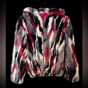 Donna Salyers Fabulous Furs Girls NWOT Jacket with Hood Size L